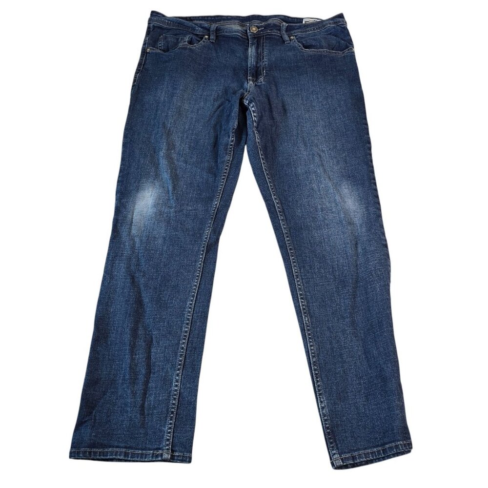 Buffalo David Bitton Jackson Jeans Mens 38x32 Blue Straight Stretch Denim Pants
